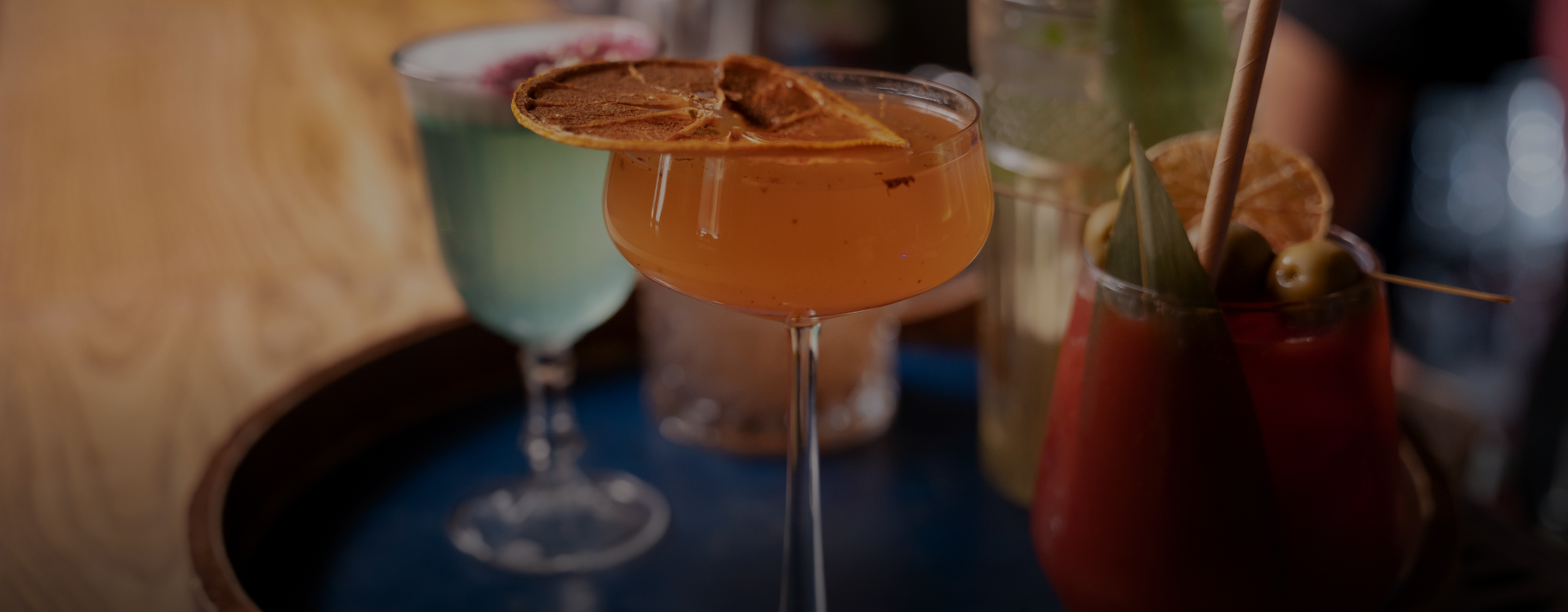A cocktail zoomed in.